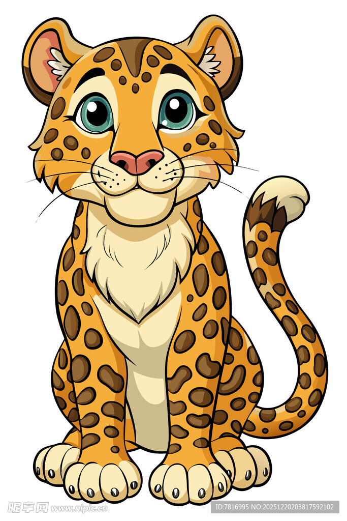 可爱小豹子卡通形象