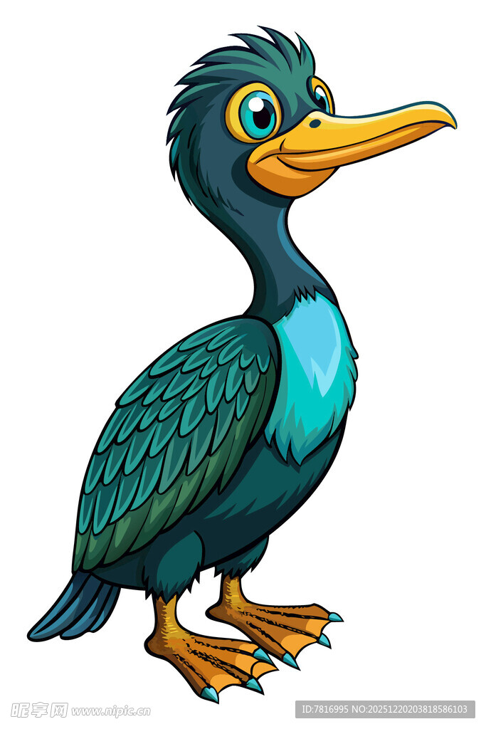 卡通翠鸟形象