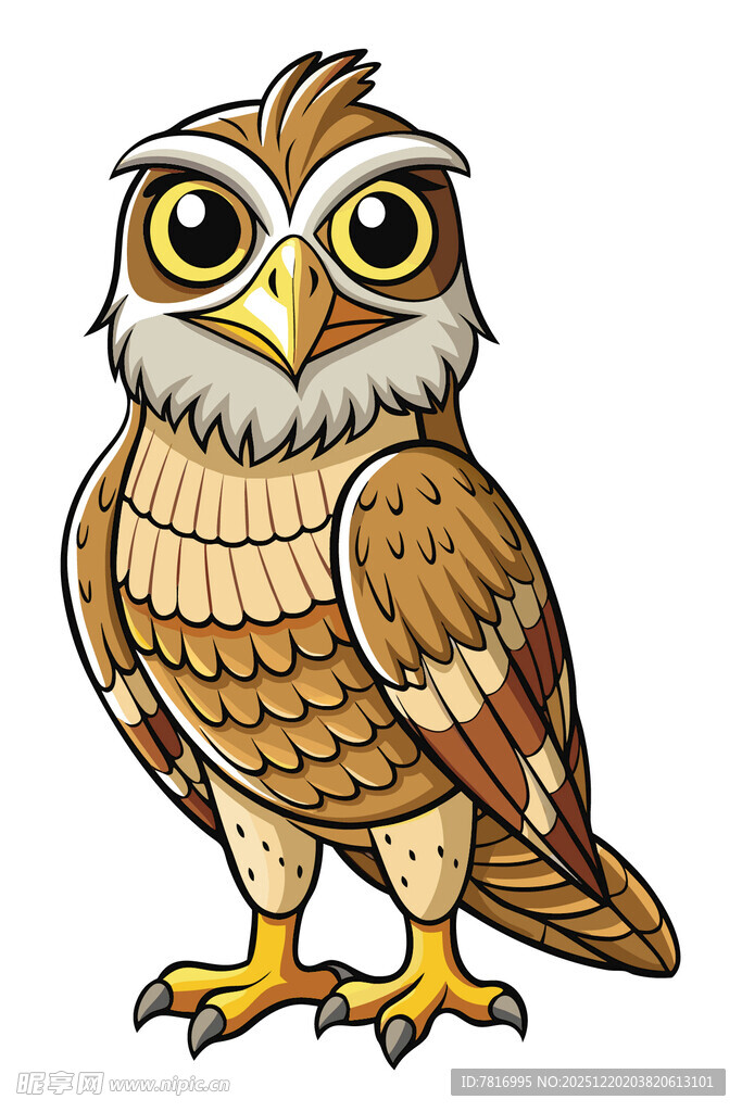 可爱卡通猫头鹰形象