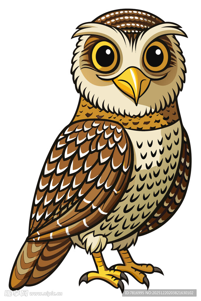 可爱卡通猫头鹰形象