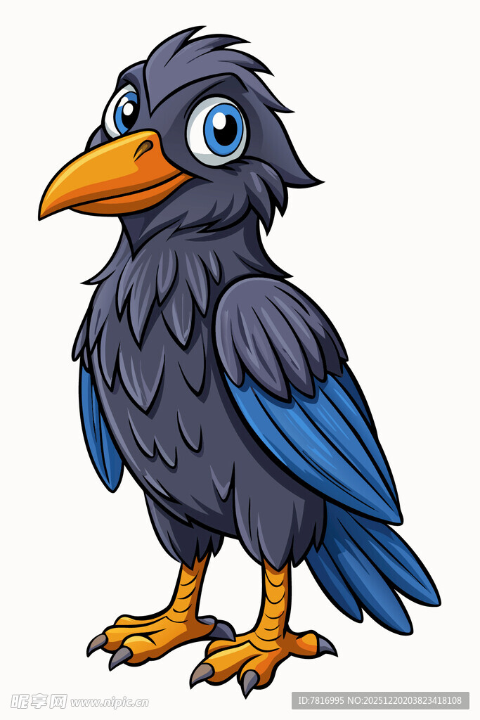 可爱卡通乌鸦形象