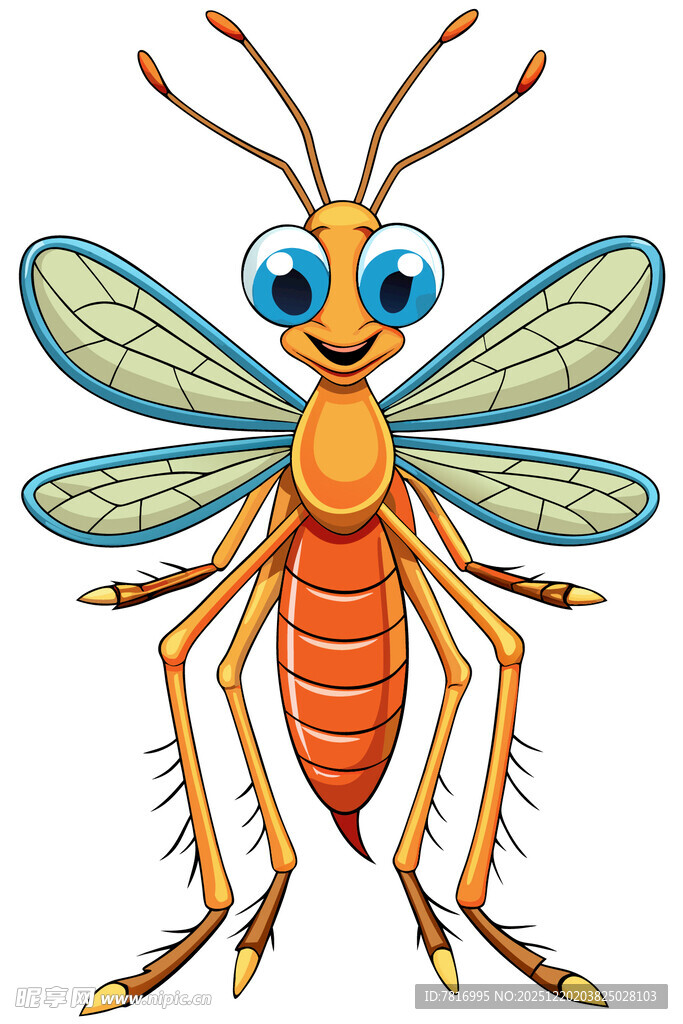 可爱卡通形象的大昆虫