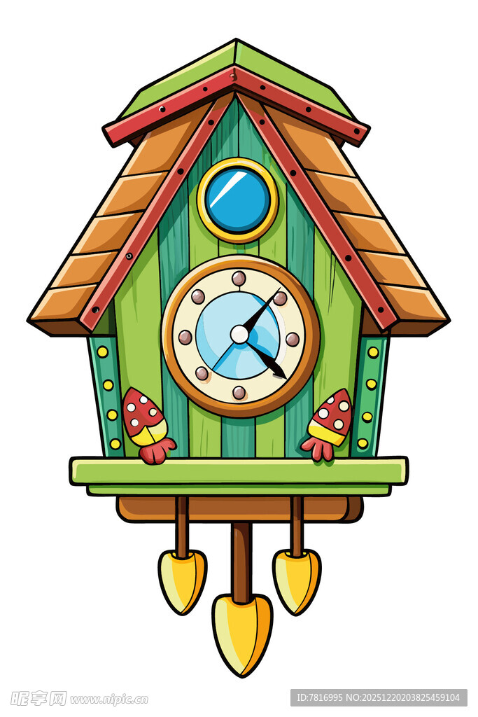 可爱卡通风格布谷鸟挂钟