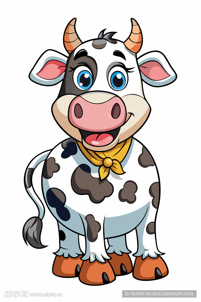 可爱卡通奶牛形象