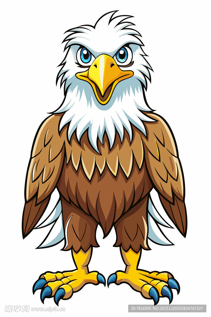 卡通白头鹰形象
