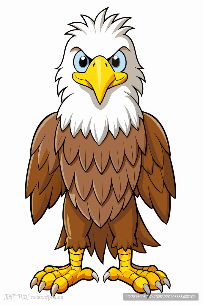 卡通白头鹰形象