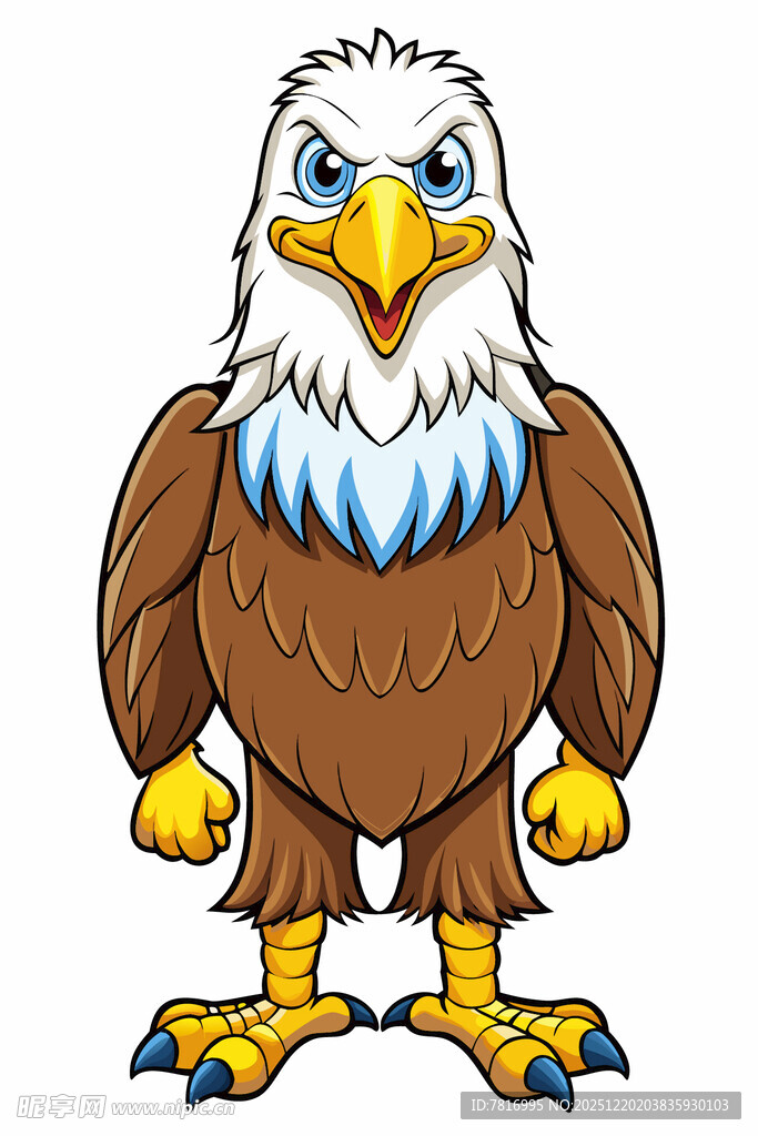 拟人化老鹰卡通形象