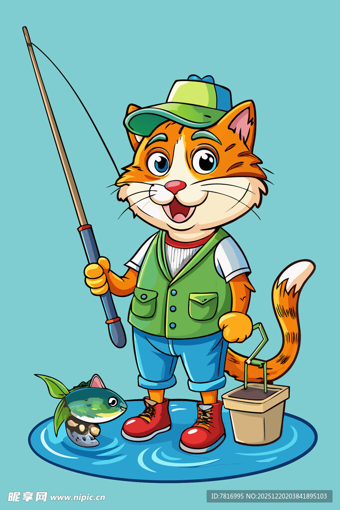 猫咪快乐钓鱼时刻