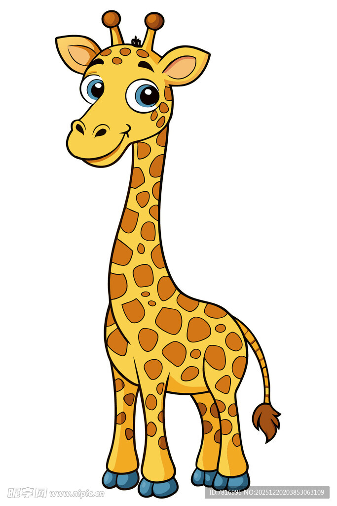 可爱卡通长颈鹿形象