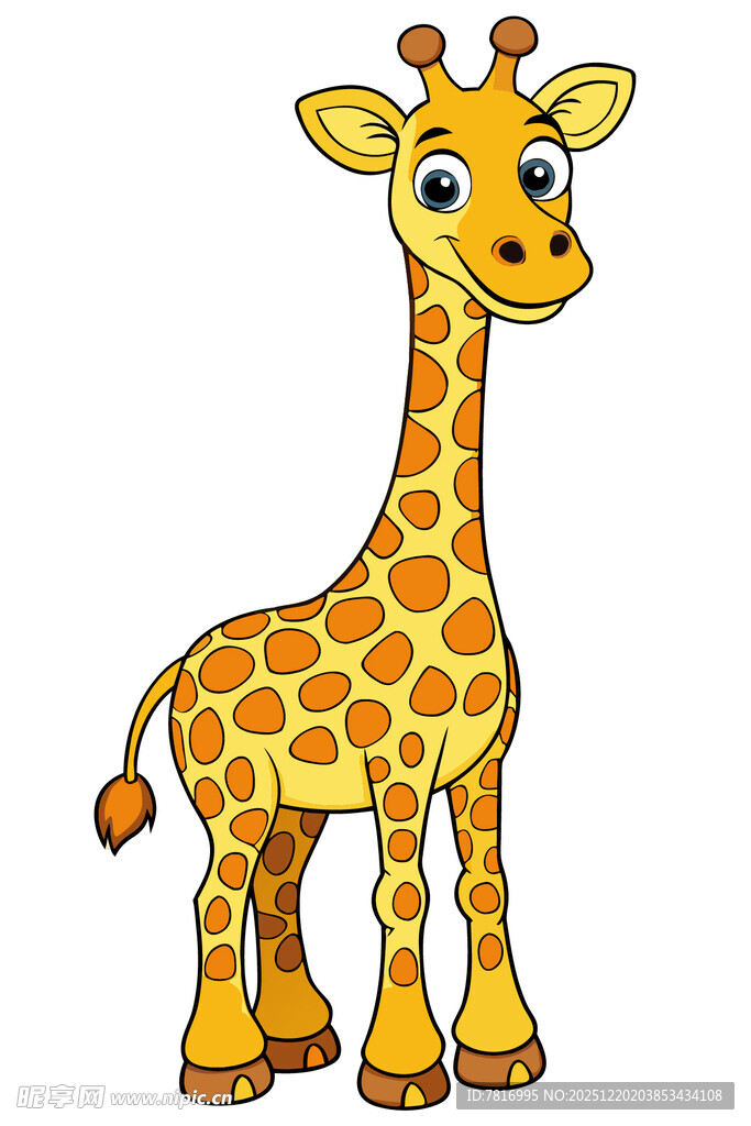 可爱卡通长颈鹿形象