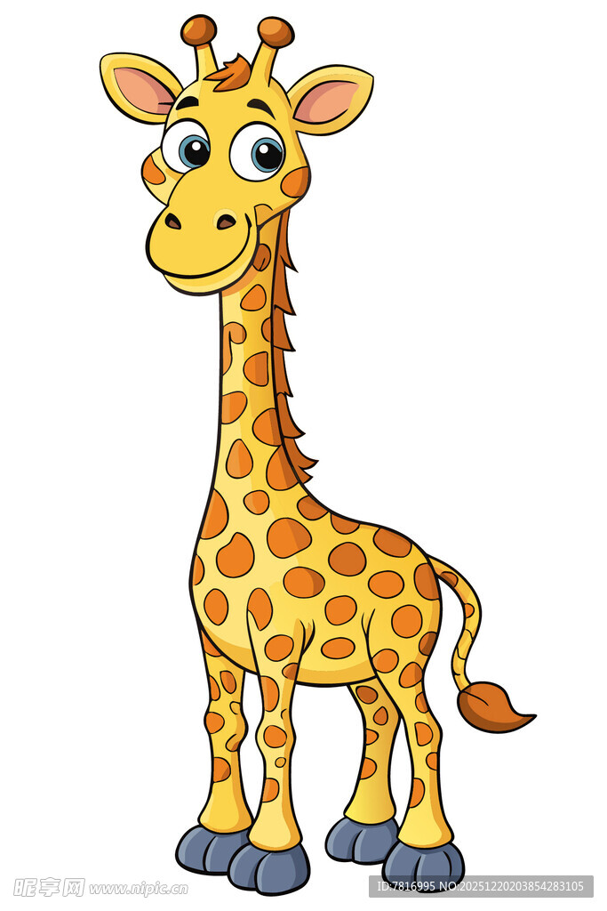 可爱长颈鹿卡通形象