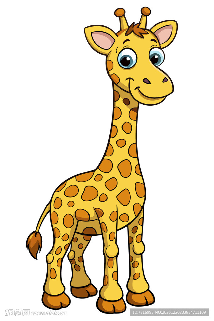 可爱卡通长颈鹿形象