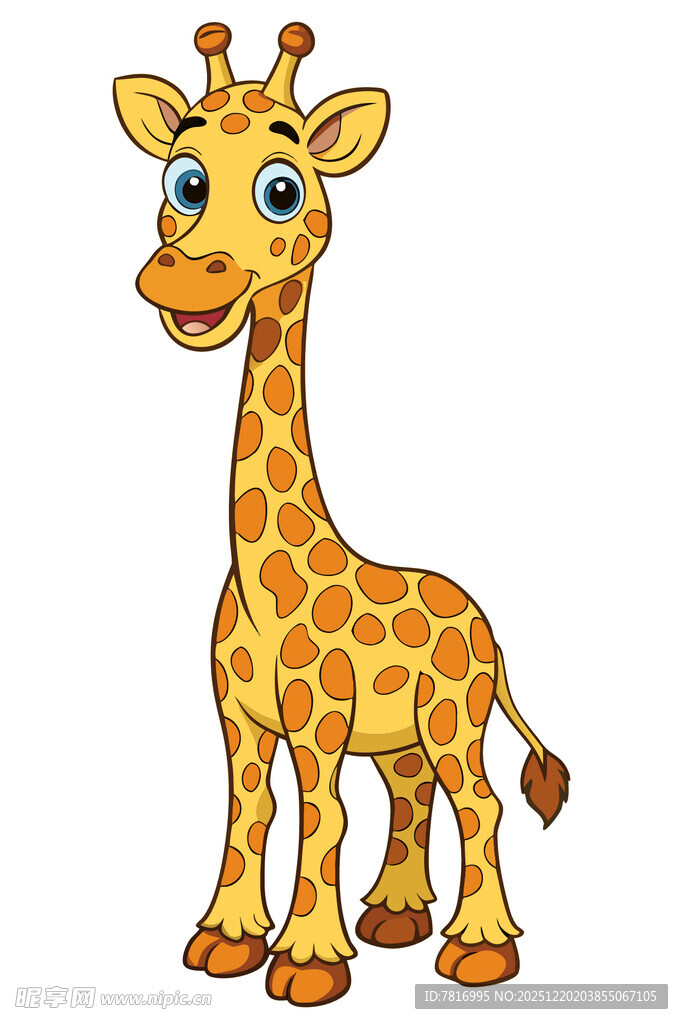 可爱长颈鹿卡通形象