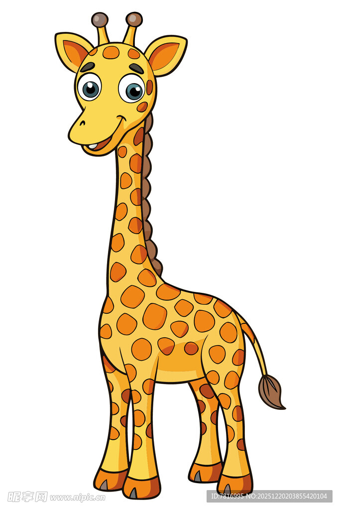 可爱长颈鹿卡通形象