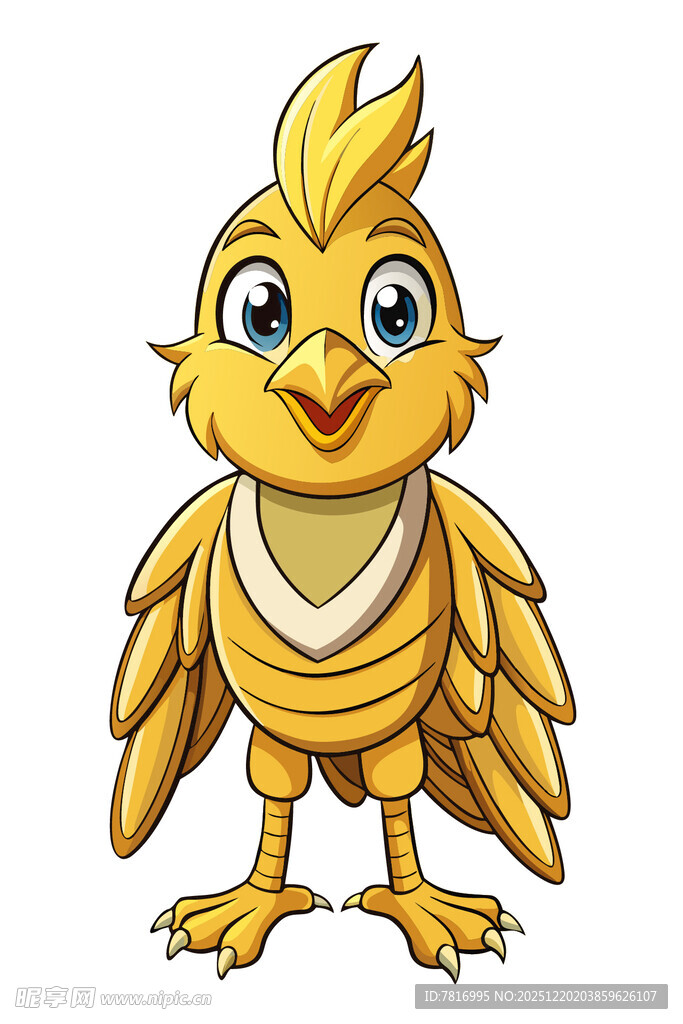 可爱小黄鸟卡通形象