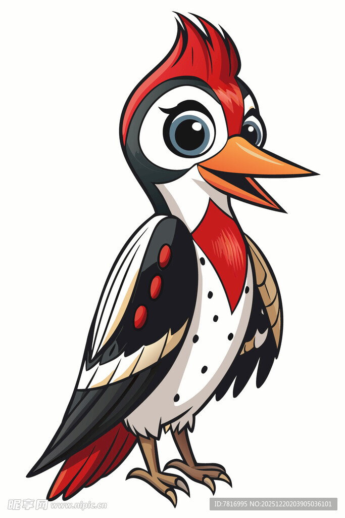 卡通啄木鸟形象