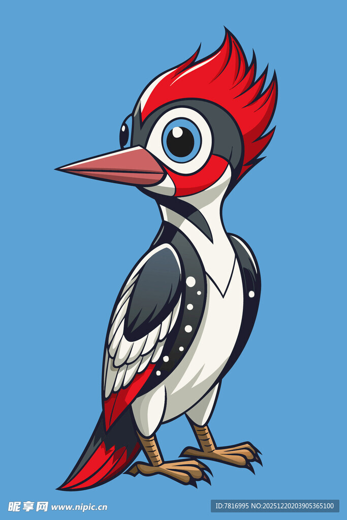 卡通啄木鸟形象