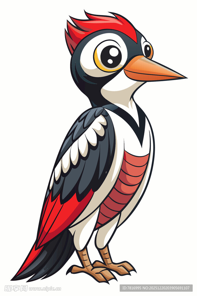 卡通啄木鸟形象