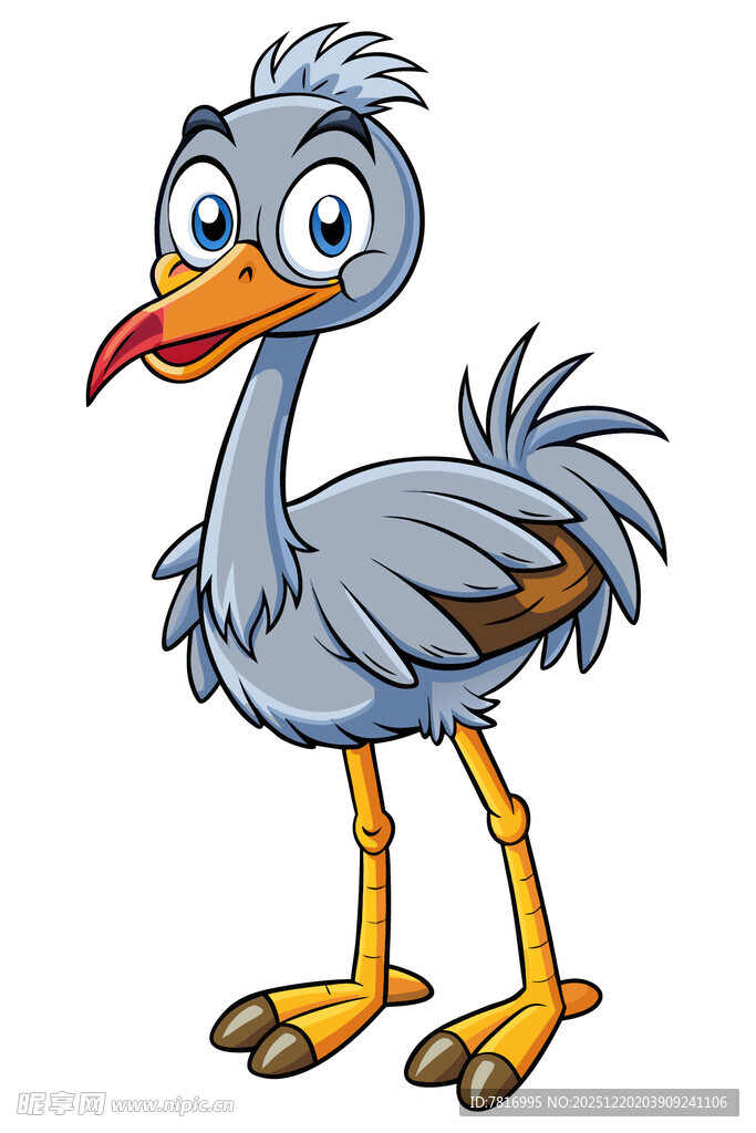 卡通鸵鸟形象