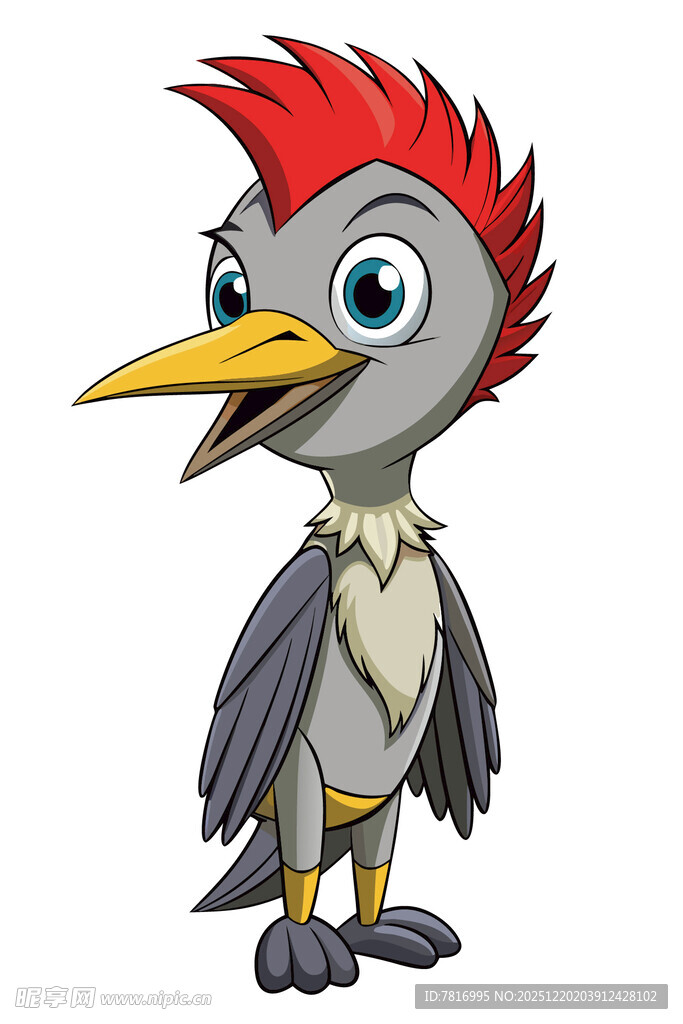 卡通啄木鸟形象