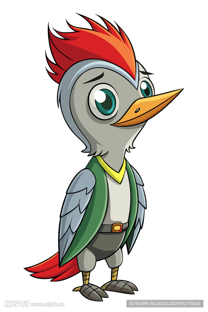 卡通啄木鸟形象