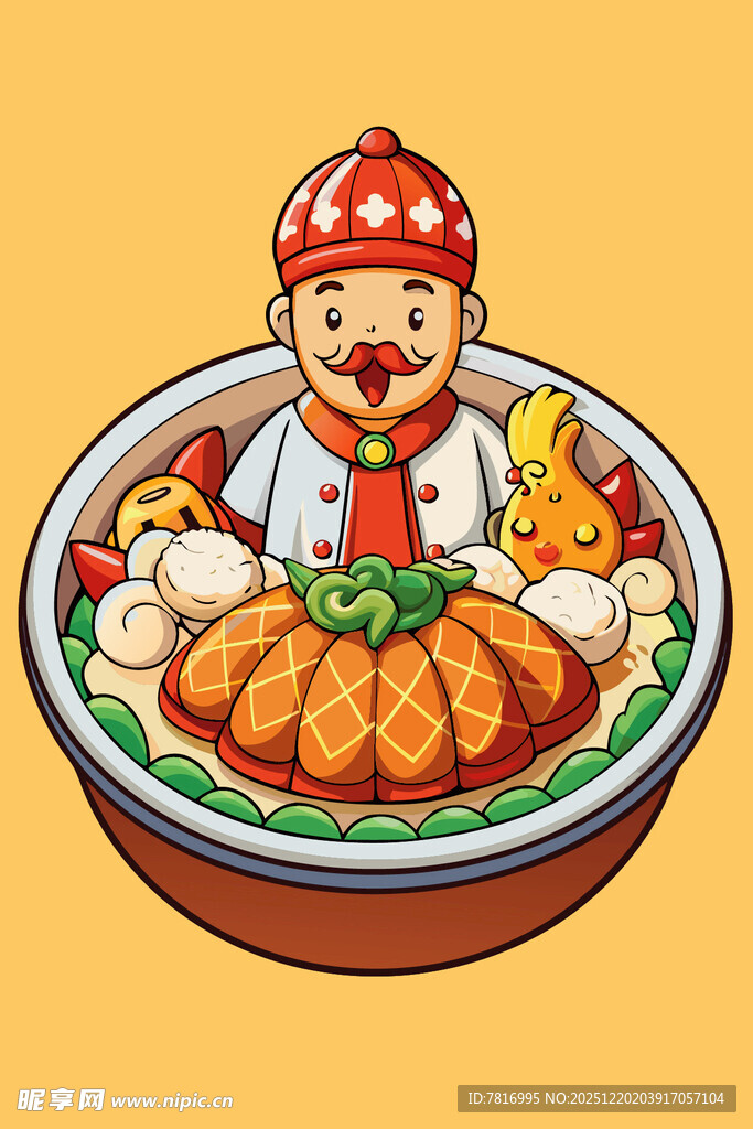 美味大厨与丰盛菜肴