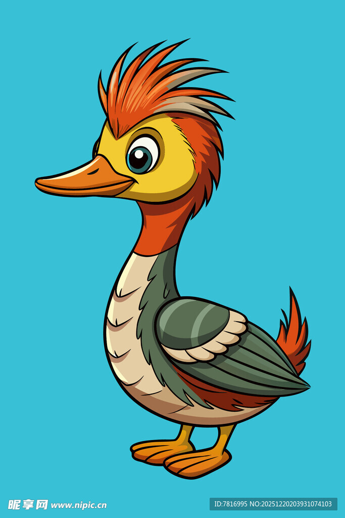 彩色卡通鸟形象