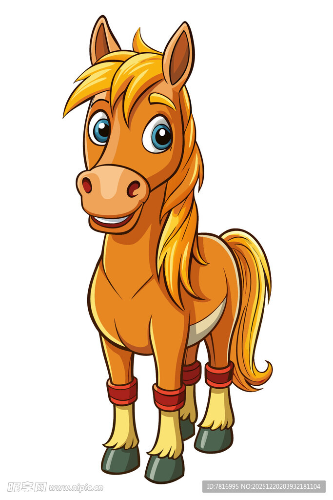 可爱卡通小马形象