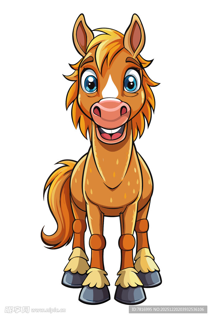 可爱卡通小马形象