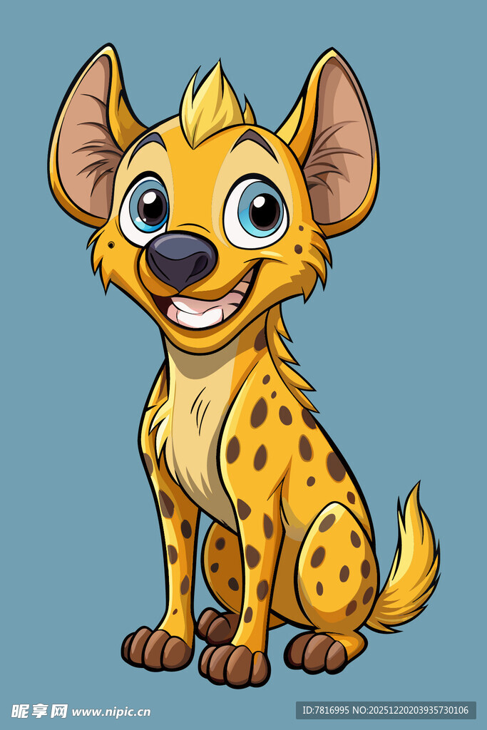 可爱卡通鬣狗形象