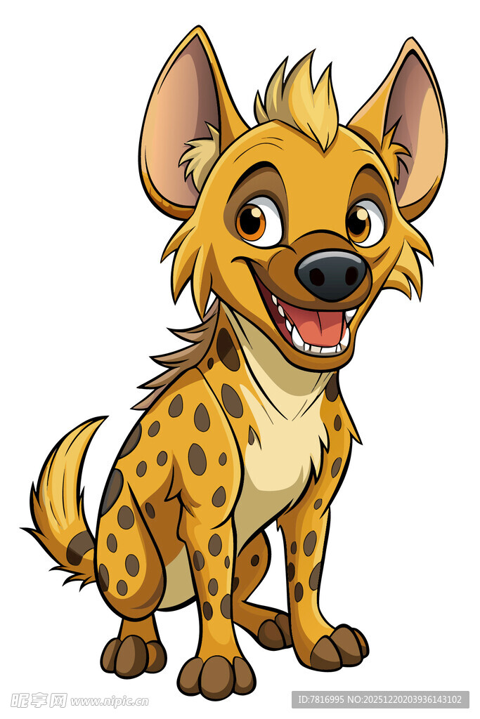 可爱卡通鬣狗形象
