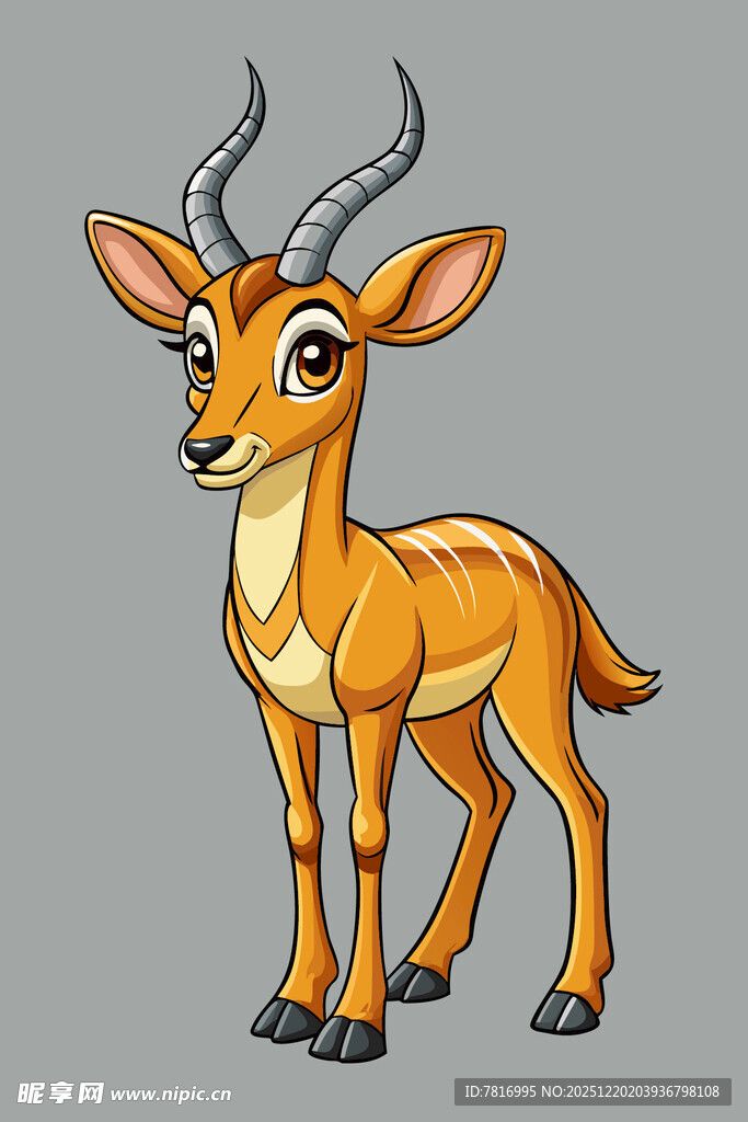可爱羚羊卡通形象