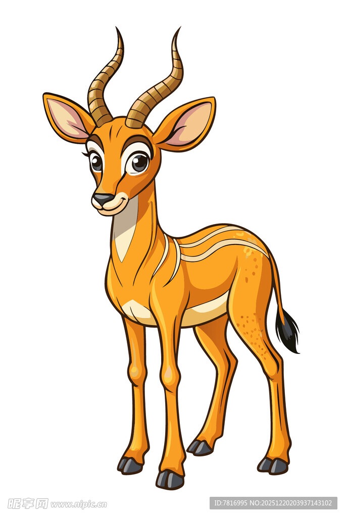 可爱卡通羚羊形象