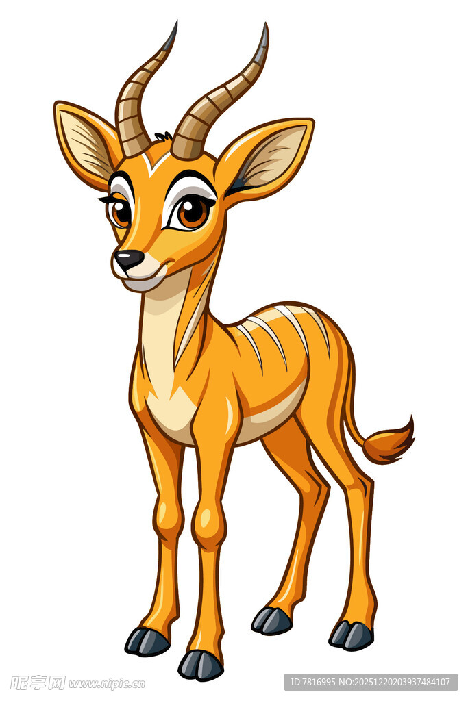 可爱卡通羚羊形象