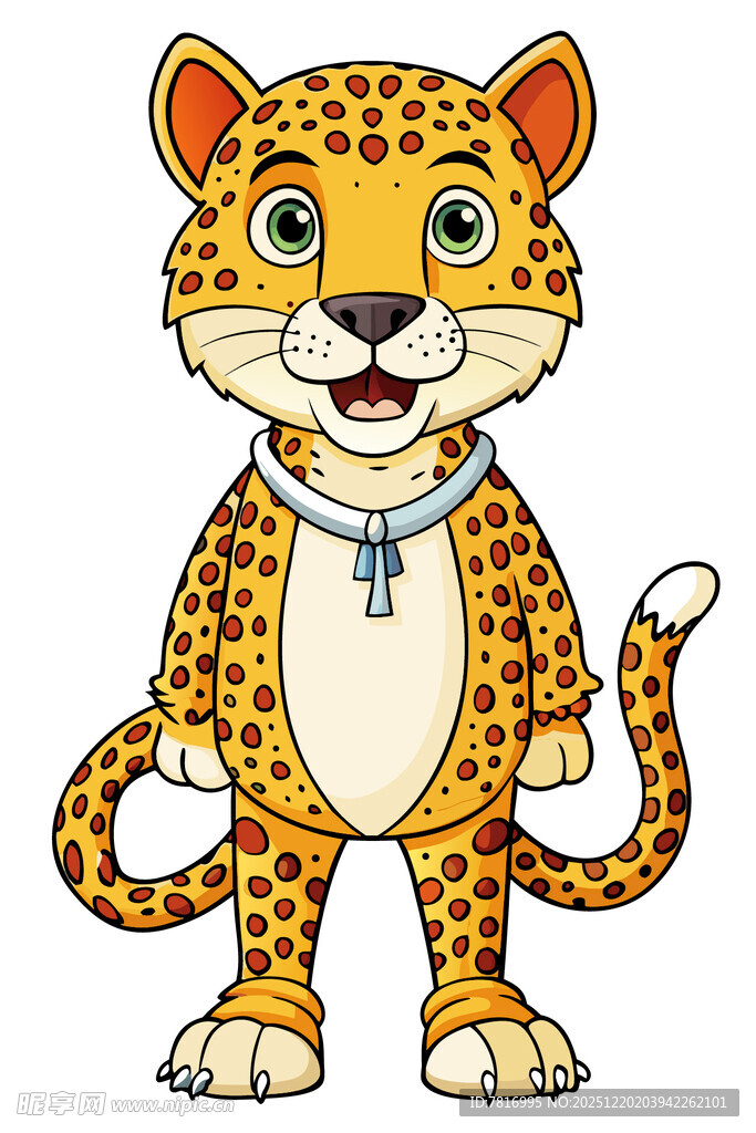 可爱卡通豹子形象