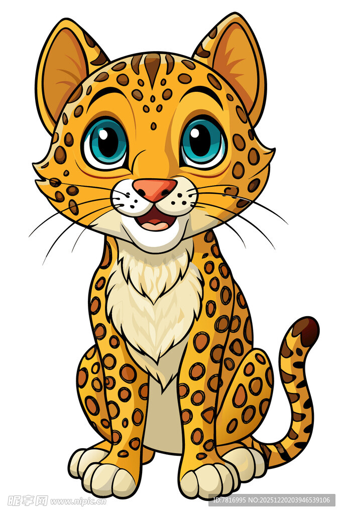 可爱小豹子卡通形象