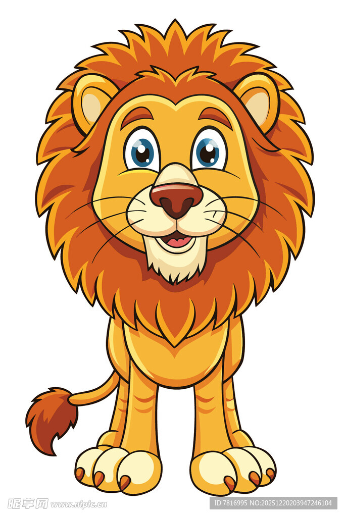 可爱卡通狮子形象