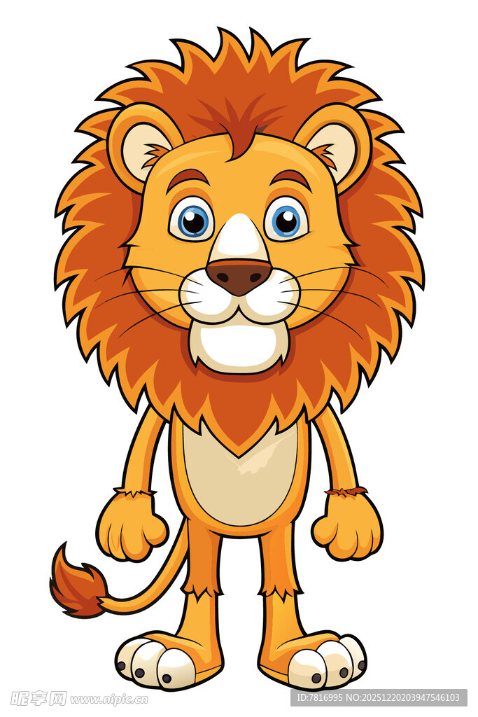 可爱卡通狮子形象