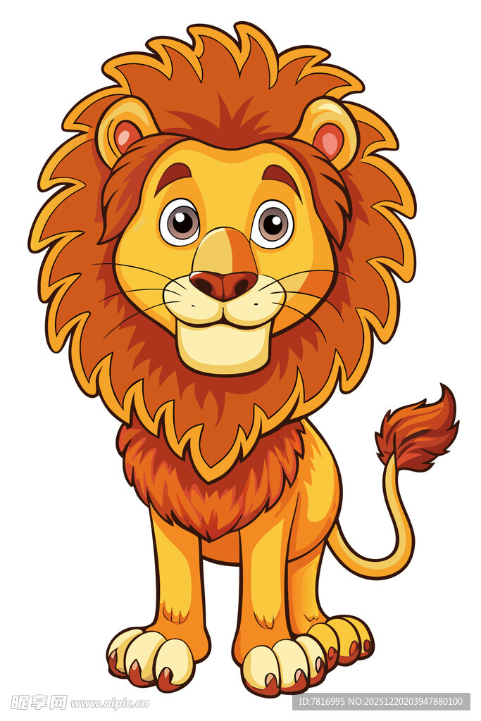 可爱卡通狮子形象