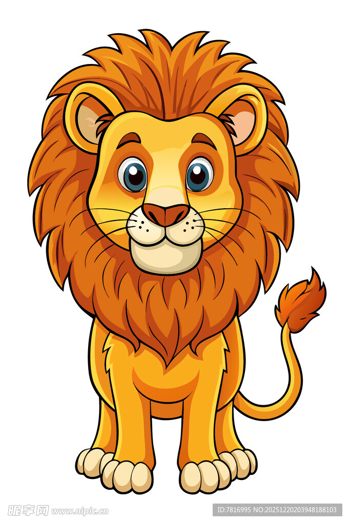 可爱卡通小狮子