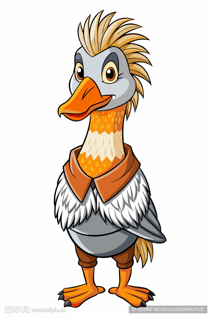 卡通装扮的奇异鸟类形象