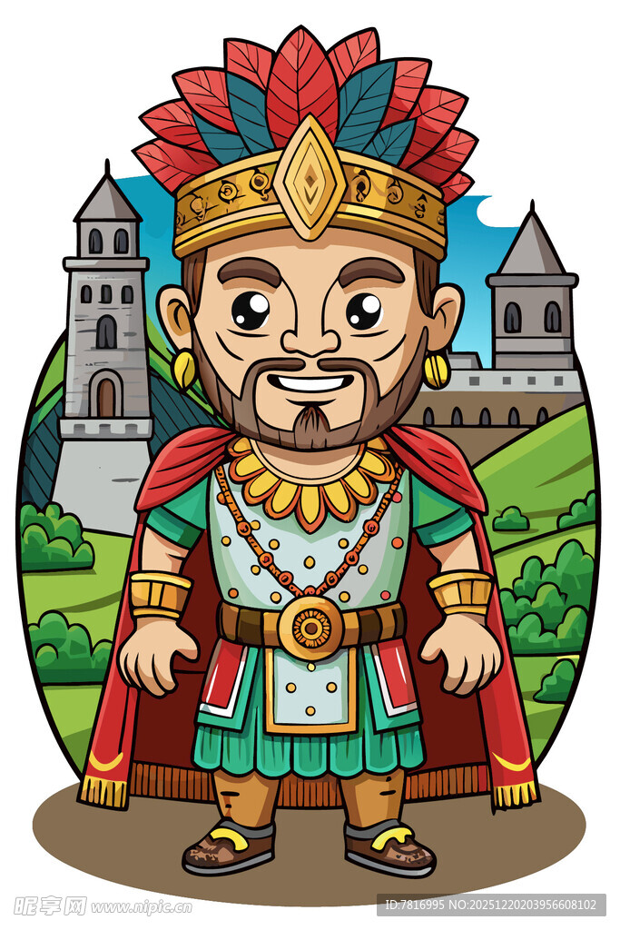 卡通风格的国王形象