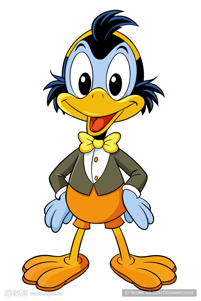 卡通鸭子绅士形象