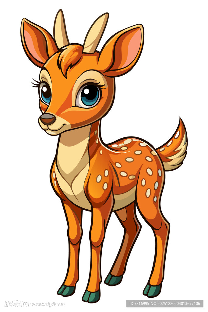 可爱小鹿卡通形象