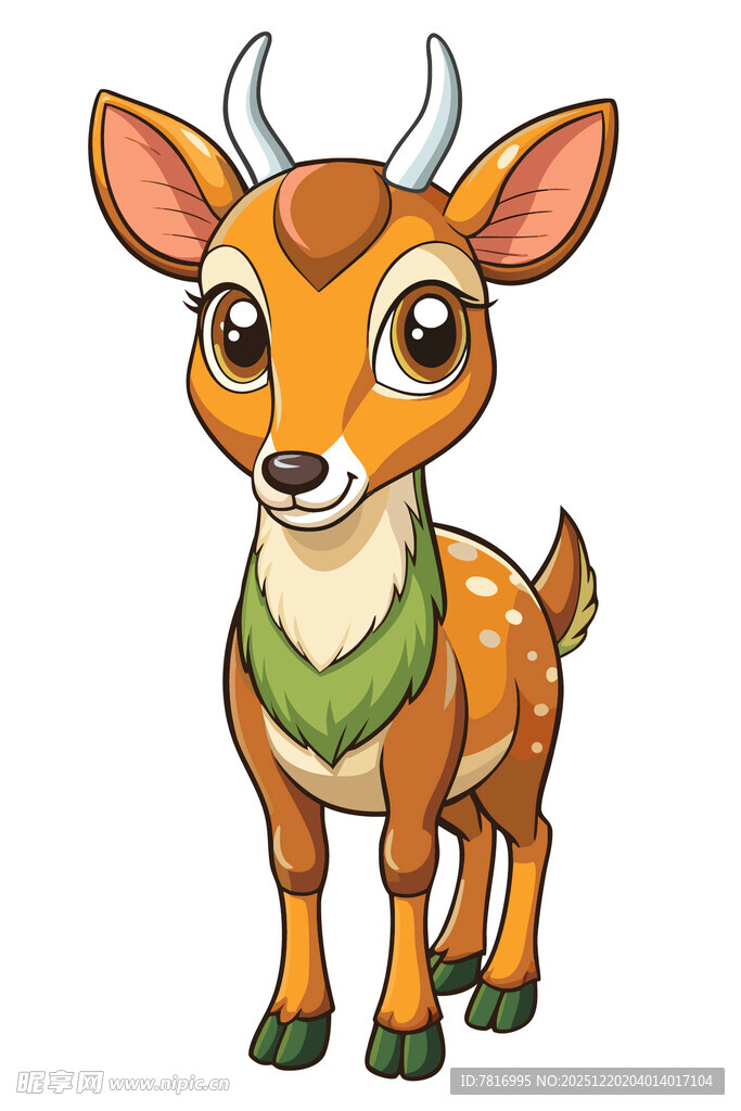 可爱小鹿卡通形象