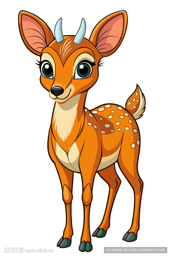 可爱小鹿卡通形象