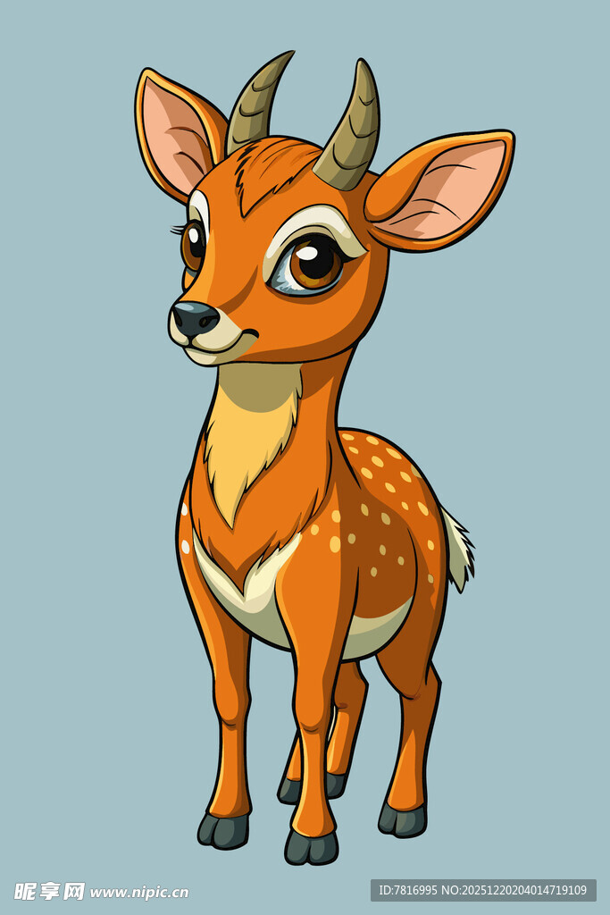 可爱小鹿卡通形象