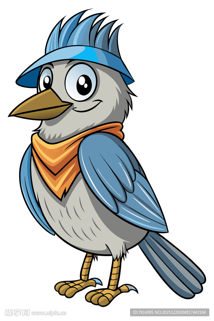 可爱蓝鸟卡通形象
