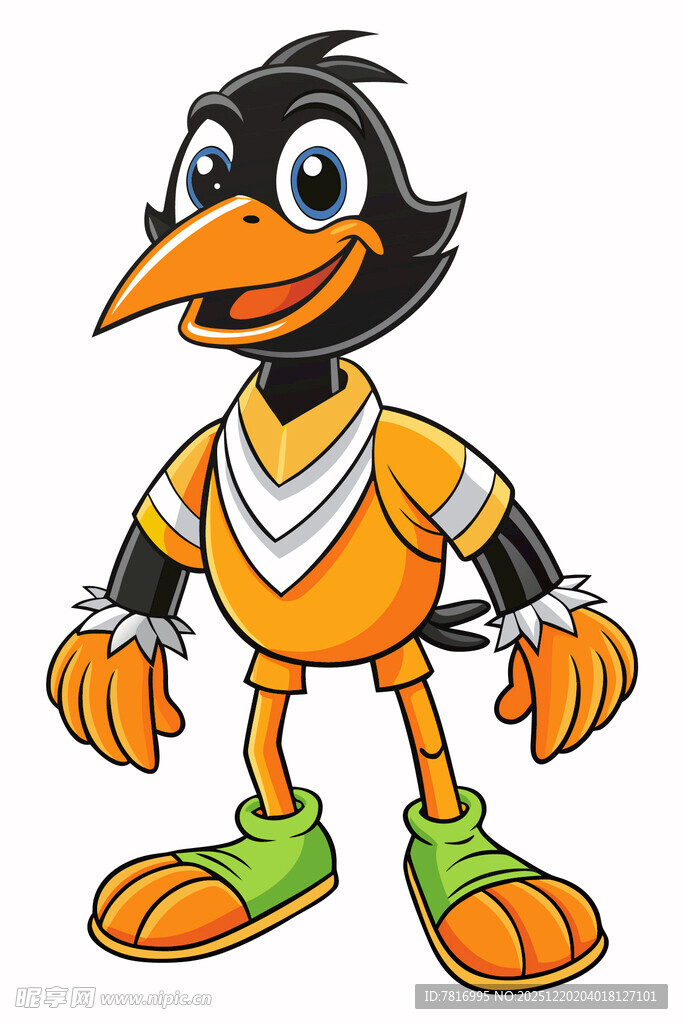 卡通乌鸦形象吉祥物