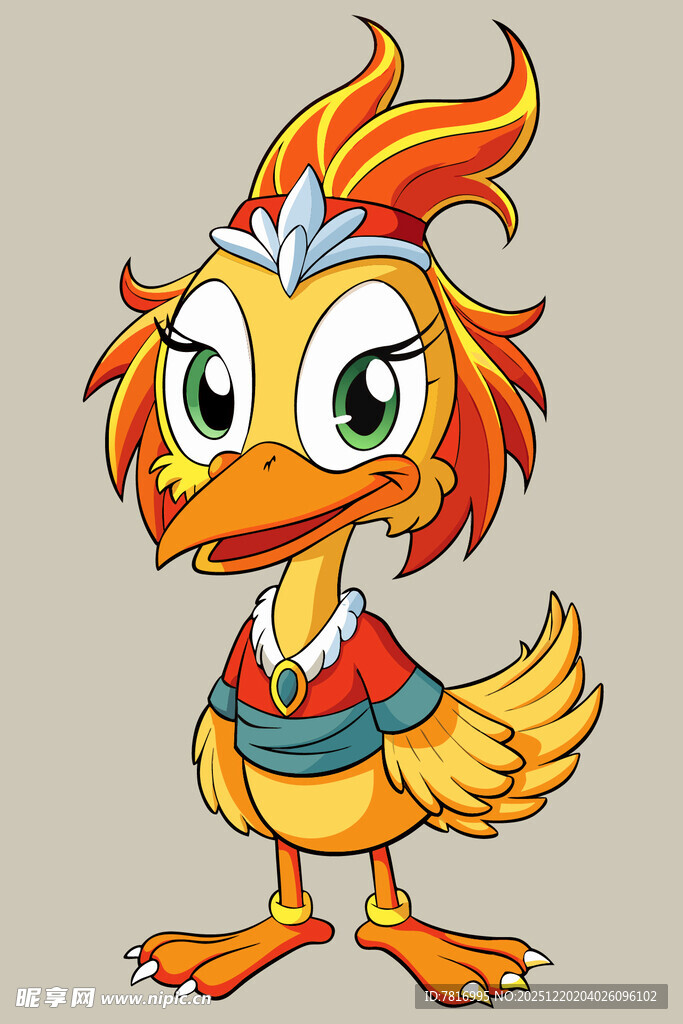 卡通凤凰形象小鸭子